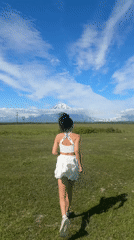 Strolling across an open field in remote Kamchatka