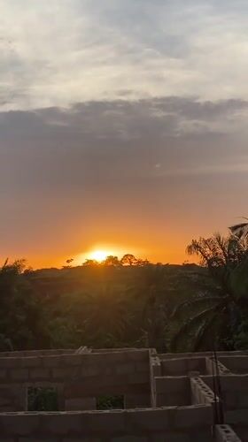 Sunset captured over rural Achara, Nigeria on May 12