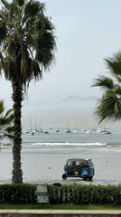 Evening coastal scene documented at Ancón beach, Peru