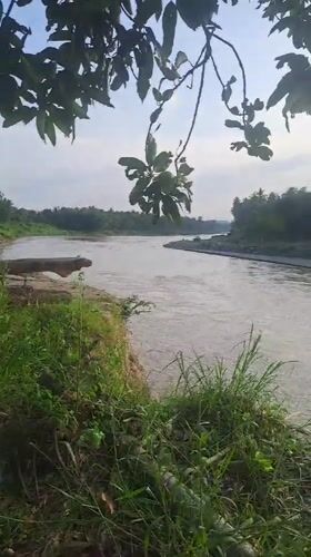 River landscape filmed in Kulu, Indonesia