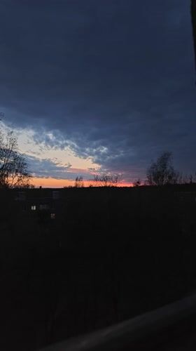 Evening sunset and dinner documented in Hrodna, Belarus