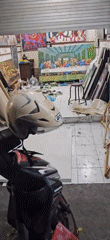 Artist studio activity documented in Denpasar, Indonesia