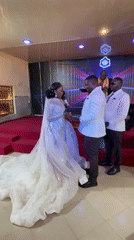 Nigerian bride's wedding morning preparations captured across multiple locations