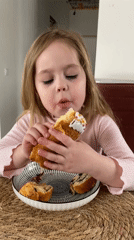 Child enjoys Easter treats in Izhevsk, Russia
