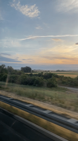 Rural sunset scenes documented in Serbian countryside
