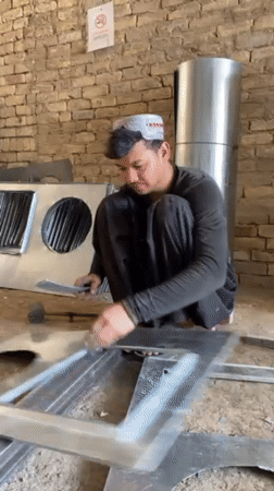 Metal workers fabricate components in Kandahar workshops
