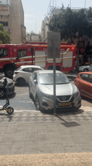 Israeli fire engine spotted parked on Netanya street
