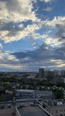 Russian city documented through everyday scenes and dramatic skies