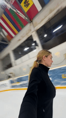 Ice skating practice session observed at Tbilisi indoor rink