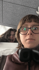 Two women take selfie in Moscow