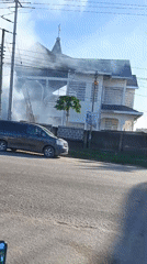 Church building engulfed in smoke in Dar es Salaam