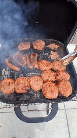 Outdoor barbecue gathering observed in Los Angeles evening