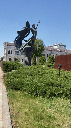 Morning scenes documented across central Kazan, Russia