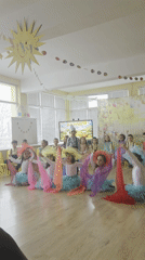 Children perform Easter celebration at Oreshak classroom