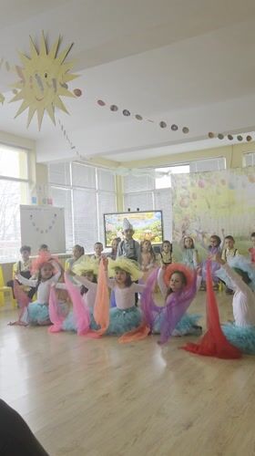 Children perform Easter celebration at Oreshak classroom