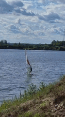 Summer day at Kudinovskoye Lake: watersports, beach crowds, sunny vibes