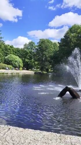 Tallinn park fountain with bronze sculptures documented by witnesses