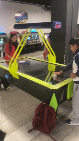 Evening entertainment captured at La Paz arcade and cinema