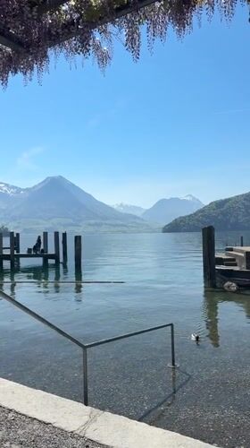 Clear day captured at Lake Lucerne viewing area