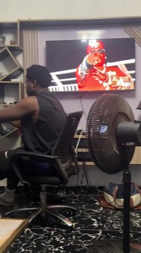 Evening social gathering captured in Abuja living room