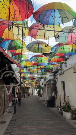 George Town's heritage streets and waterfront on a cloudy afternoon