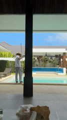 Modern architecture and pool captured in Baan Lamai, Thailand