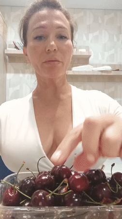 Casual home moments with cherries and tea in Sochi