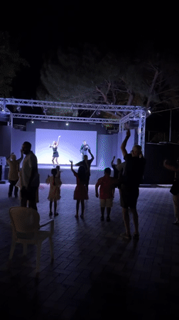 Nighttime dance performance draws crowds in Isola delle Femmine