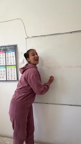 Language lesson with sports activity recorded in Karnobat classroom