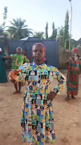 Community celebration with dancing and drumming in Akwanga, Nigeria