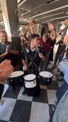 Wedding celebration with music and dancing in Gaza