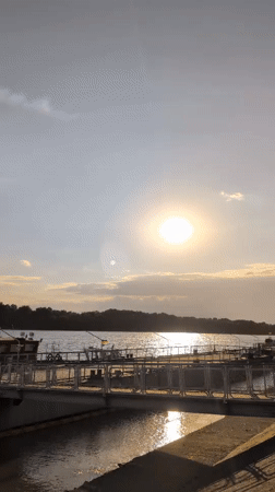 Afternoon along the Izmail waterfront at golden hour