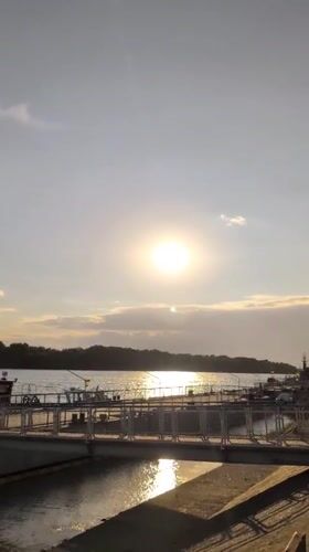 Afternoon along the Izmail waterfront at golden hour