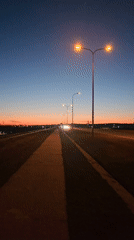 Evening twilight documented across Chaikovsky, Russia infrastructure