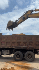 Excavation work and street activity in Ajara, Nigeria