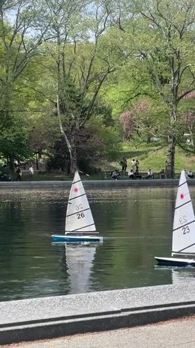 Model sailboats spotted sailing in New York park pond