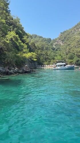 Calm morning on a turquoise bay in Fethiye