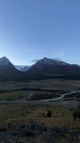 Mountain景観 captured from elevated viewpoint in Ushuaia, Argentina