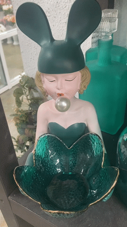 Decorative bunny-eared figurine documented in Yekaterinburg, Russia