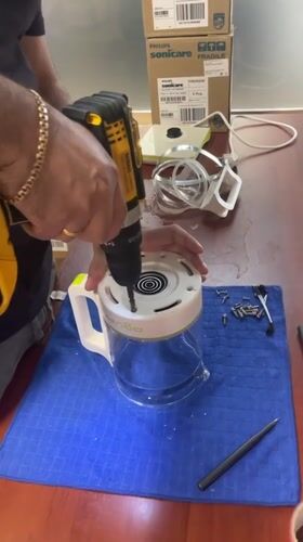 Appliance disassembly with a cordless drill, Tbilisi