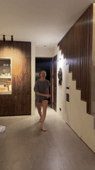 Indoor dancing and karaoke recorded at Kuta Selatan home