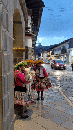 Traditional Andean culture scenes documented in historic Cusco