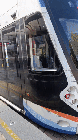 Morning tram commute and cats captured in Antalya