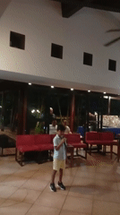 Boys dance at late-night entertainment event in Venezuela