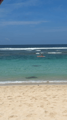 Morning beach activities observed in Kuta Selatan, Indonesia