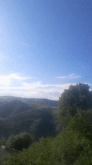 Panoramic video captures lush Armenian hills under clear skies