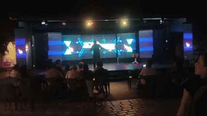 Singer performs at Margarita Village venue in Porlamar, Venezuela