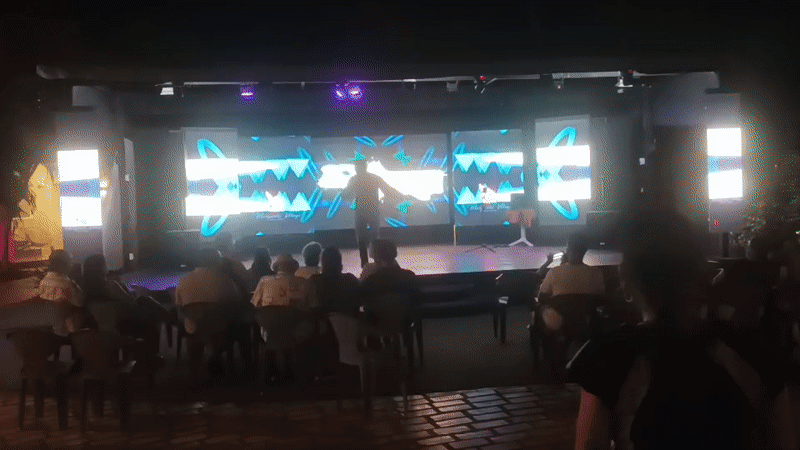 Singer performs at Margarita Village venue in Porlamar, Venezuela