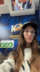 Selfie moment at a Disney-themed backdrop in Pudong