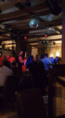 Woman parties at Izhevsk restaurant venue Friday night